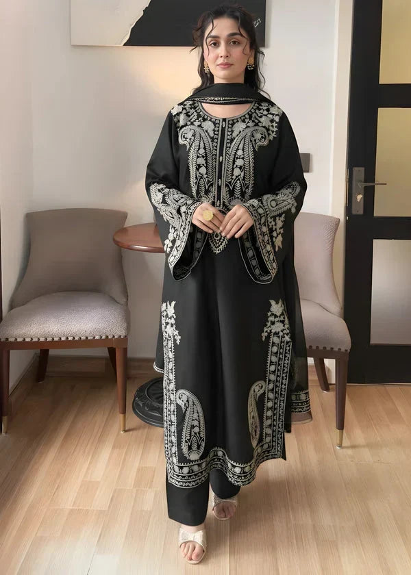 MR-2740 B-3 Piece - Unstitched Embroidered Lawn Fabric