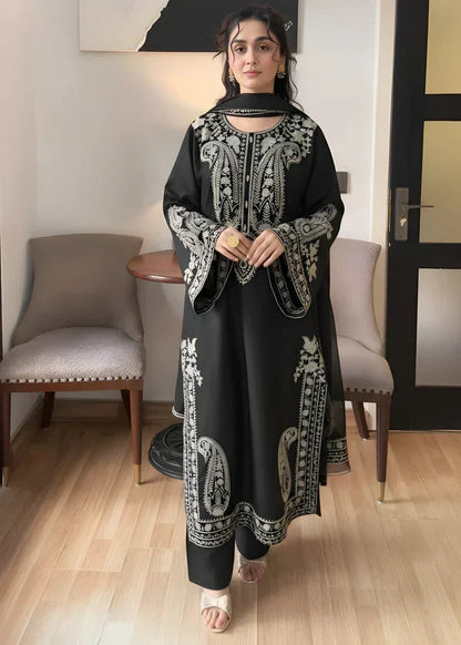 MR-2740 B-3 Piece - Unstitched Embroidered Lawn Fabric