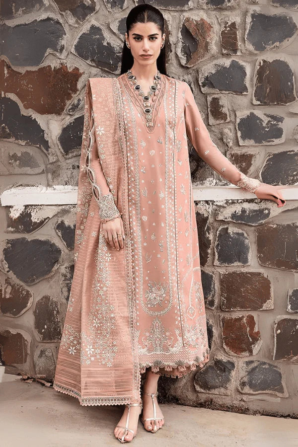 QL-2785-3 Piece - Unstitched Fully Embroidered Lawn Fabric