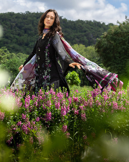 MS-2745-3 Piece - Unstitched Embroidered Lawn Fabric