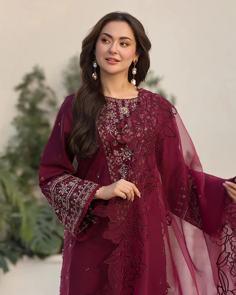 QL 2685-3 Piece - Unstitched Fully Embroidered Lawn Fabric