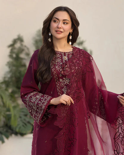 QL 2685-3 Piece - Unstitched Fully Embroidered Lawn Fabric