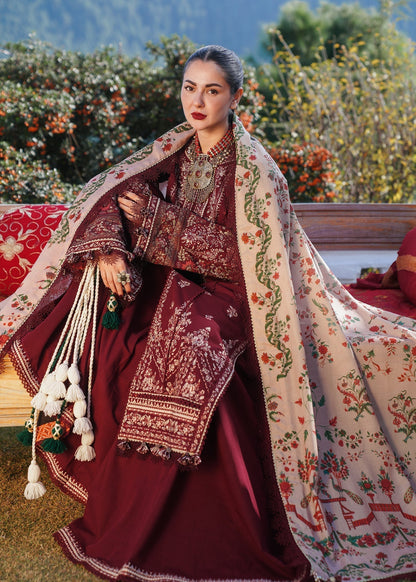 3 Piece - Unstitched Fully Embroidered Dhanak Fabric