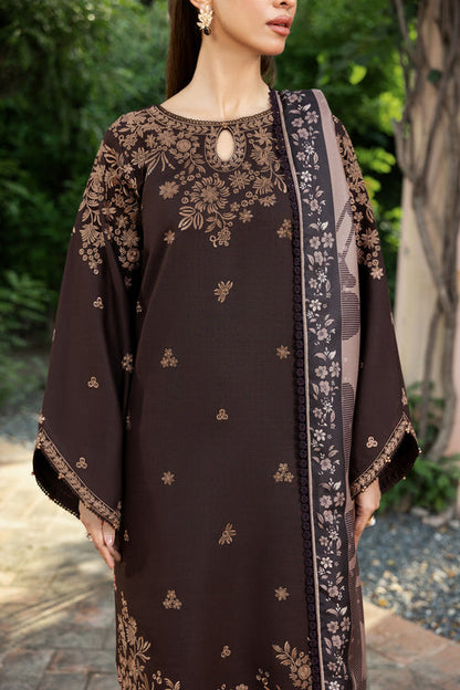 3 Piece - Unstitched Fully Embroidered Dhanak Fabric