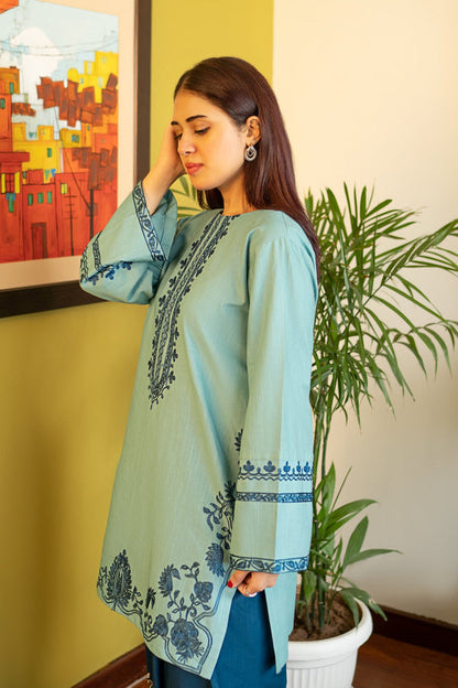 AK 930-2 Piece - Unstitched Fully Embroidered LawnFabric