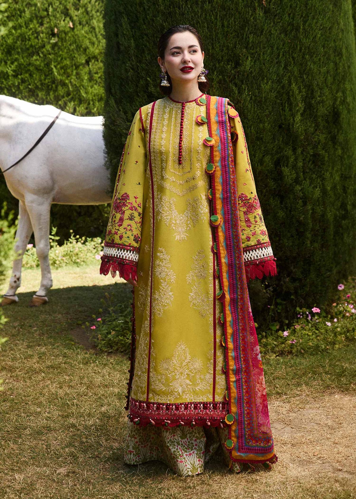3 Piece - Unstitched Fully Embroidered Dhanak Fabric