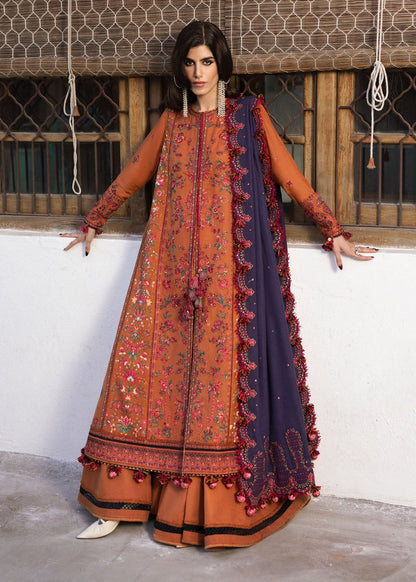 MB-610-3 Piece - Unstitched Fully Embroidered Dhanak Fabric