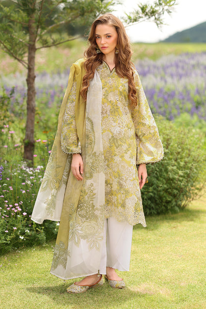 BQ 203-3 Piece - Unstitched Printed Lawn Fabric