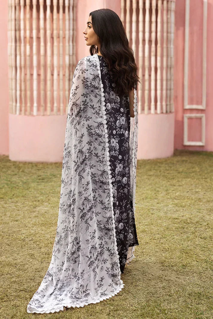 3 Piece - Unstitched Printed Lawn Fabric
