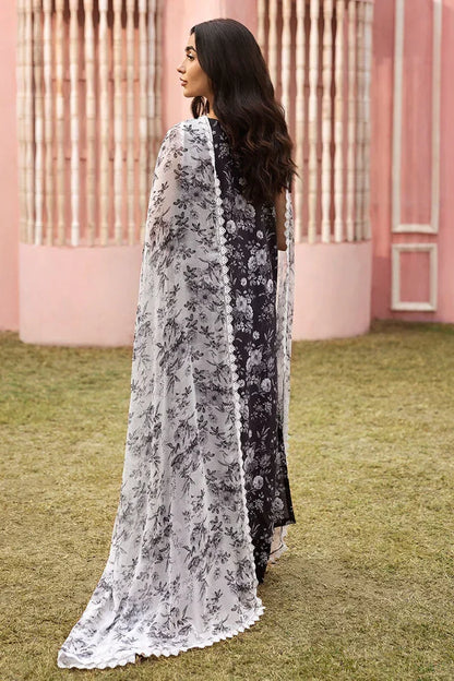 3 Piece - Unstitched Printed Lawn Fabric