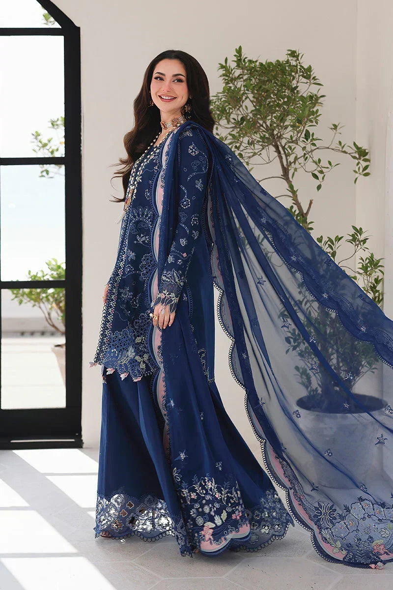 QL-2815-3 Piece - Unstitched Embroidered Lawn Fabric