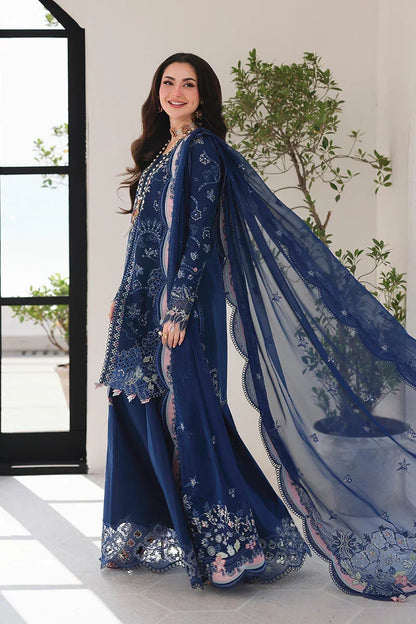 QL-2815-3 Piece - Unstitched Embroidered Lawn Fabric