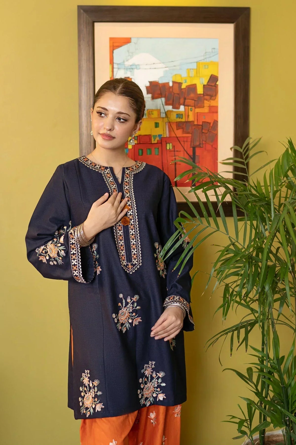 FL-945-2 Piece - Unstitched Embroidered Lawn Fabric