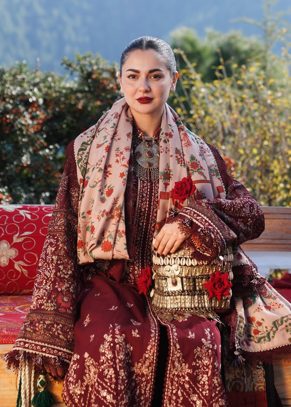 3 Piece - Unstitched Fully Embroidered Dhanak Fabric