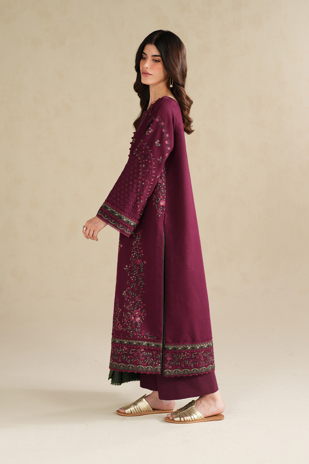 IZ-2705-3 Piece - Unstitched Embroidered Lawn Fabric