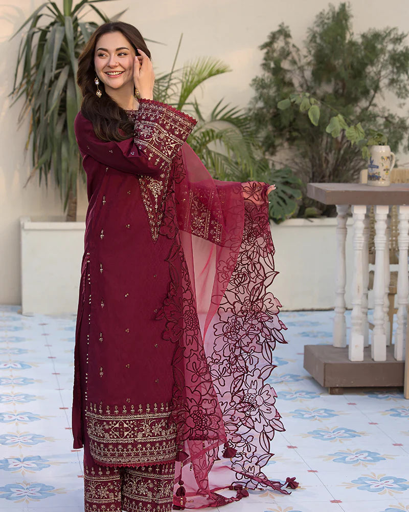 QL 2685-3 Piece - Unstitched Fully Embroidered Lawn Fabric