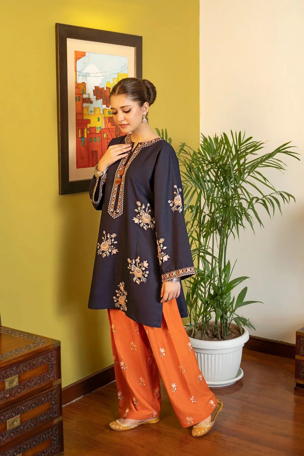 FL-945-2 Piece - Unstitched Embroidered Lawn Fabric
