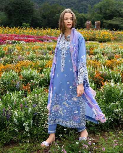 MS 2795-3 Piece - Unstitched Embroidered Lawn Fabric