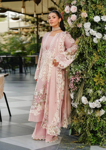EL 2710-3 Piece - Unstitched Fully Embroidered Lawn Fabric