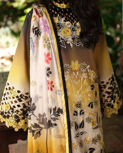 MB 206-3 Piece - Unstitched Digital Printed Lawn Fabric