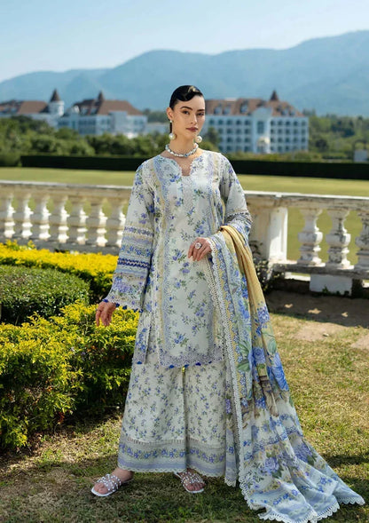 MB 485-3 Piece - Unstitched Printed Lawn Fabric