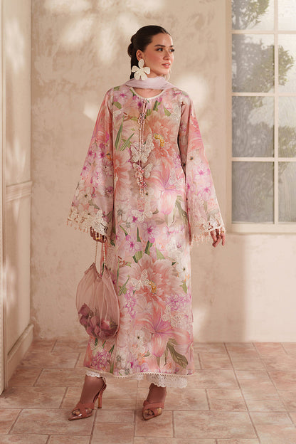 BQ-208-3 Piece - Unstitched Digital Printed lawn Fabric