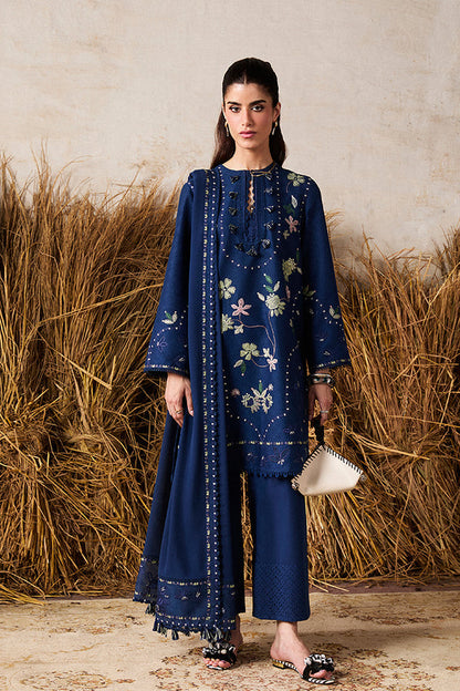 3 Piece - Unstitched Fully Embroidered Dhanak Fabric SP-985