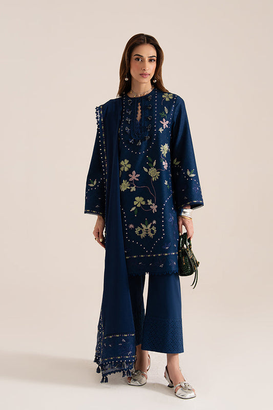 3 Piece - Unstitched Fully Embroidered Dhanak Fabric SP-985