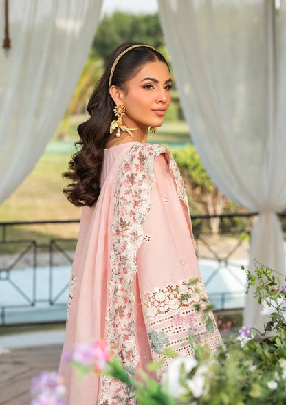EL 2710-3 Piece - Unstitched Fully Embroidered Lawn Fabric
