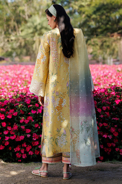 JZ 205-3 Piece - Unstitched Printed Lawn Fabric