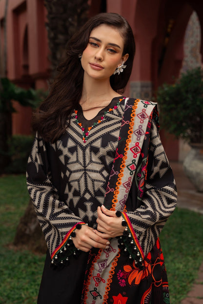 3 Piece - Unstitched Digital Printed Khaddar Fabric