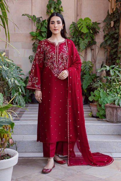 BT-2700-3 Piece - Unstitched Embroidered Lawn Fabric