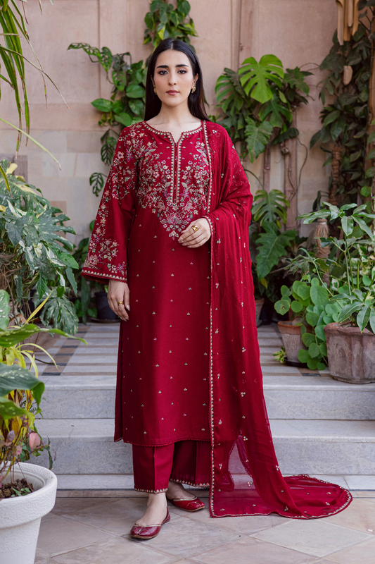 BT-2700-3 Piece - Unstitched Embroidered Lawn Fabric