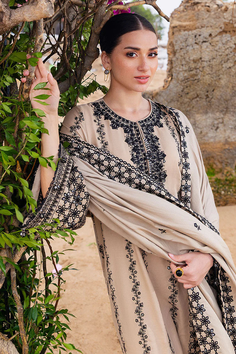 3 Piece - Unstitched Fully Embroidered Dhanak Fabric