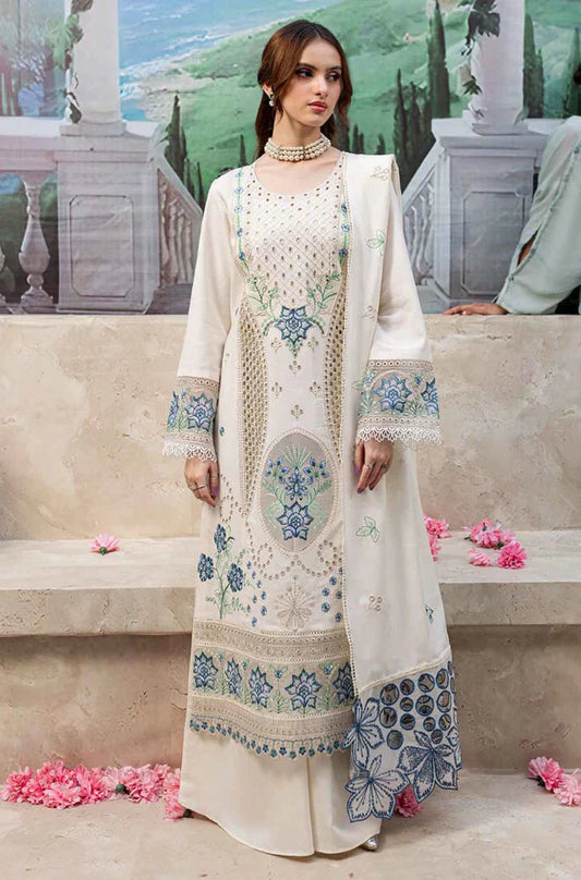 MR 2730-3 Piece - Unstitched Luxury Embroidered Lawn Fabric