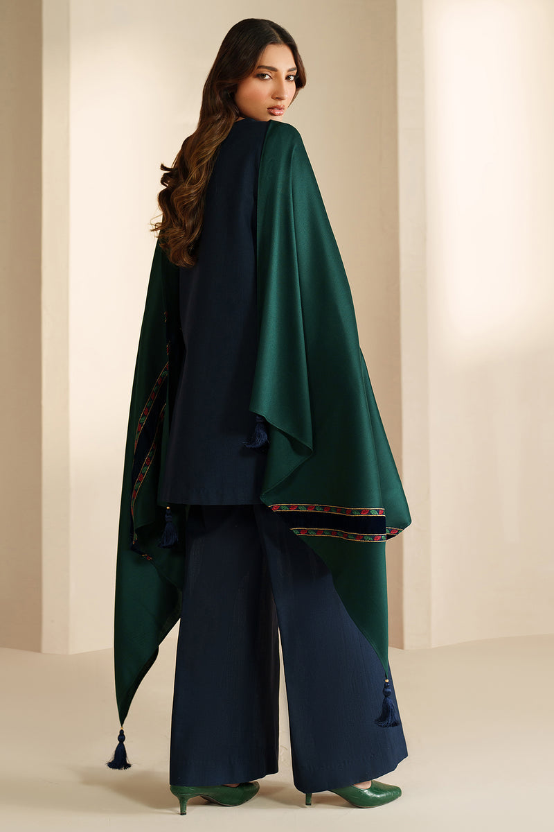 3 Piece - Unstitched Fully Embroidered Dhanak Fabric SP-155