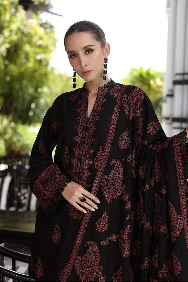 SP 565-3 Piece - Unstitched Fully Embroidered Dhanak Fabric