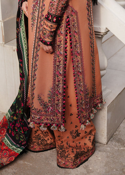 AL 975-3 Piece - Unstitched Fully Embroidered Dhanak Fabric