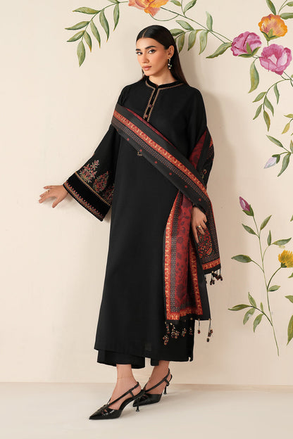 3 Piece - Unstitched Fully Embroidered Dhanak Fabric BQ-145