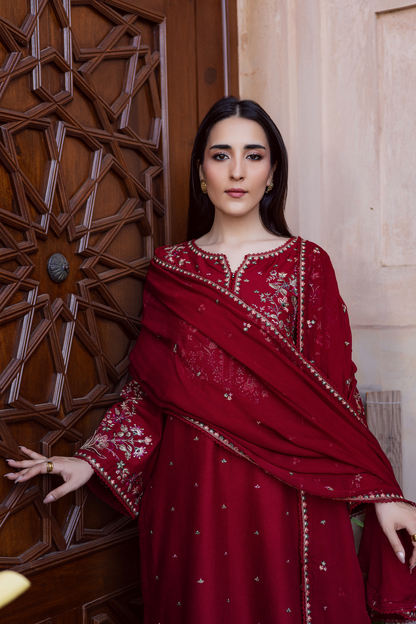 BT-2700-3 Piece - Unstitched Embroidered Lawn Fabric