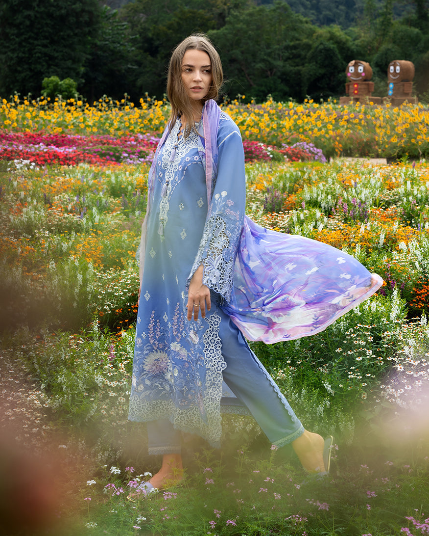 MS 2795-3 Piece - Unstitched Embroidered Lawn Fabric