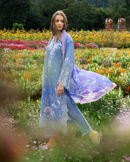 MS 2795-3 Piece - Unstitched Embroidered Lawn Fabric