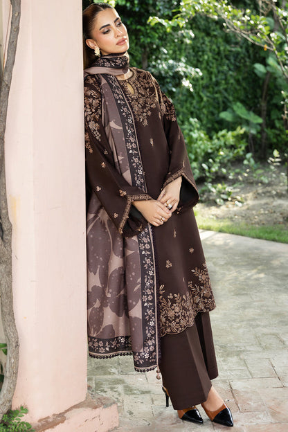 3 Piece - Unstitched Fully Embroidered Dhanak Fabric
